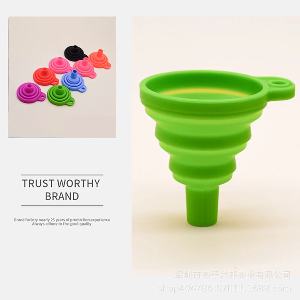 Engine Funnel Car Universal Silicone Liquid Funnel Washer Fluid Change Foldable Portable Auto Engine Oil Petrol Change Funnel Beauty World Shop