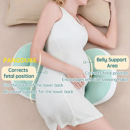 PANGDUBE Pregnancy Pillow with 1pc Free An Auxiliary Pillow Cotton Waist Support Pillow for Pregnant Women Sleeping Body Pillow Beauty World Shop