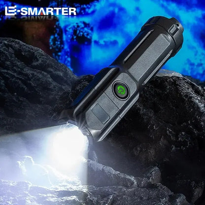 Telescopic Zoom Tactical Flashlights Rechargeable LED Torch 4 Lighting Modes Long-Range Waterproof Camping Fishing Flashlight Beauty Fashion