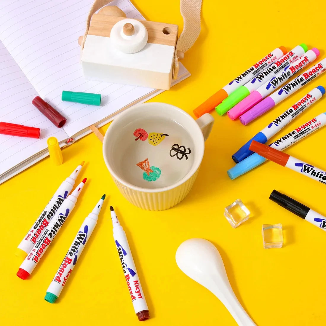 Water Floating Pen Magical Ink Pens With Spoon Floating Color Water Painting Floating Chalk Art Graffiti Drawing Set For Kids Beauty World Shop