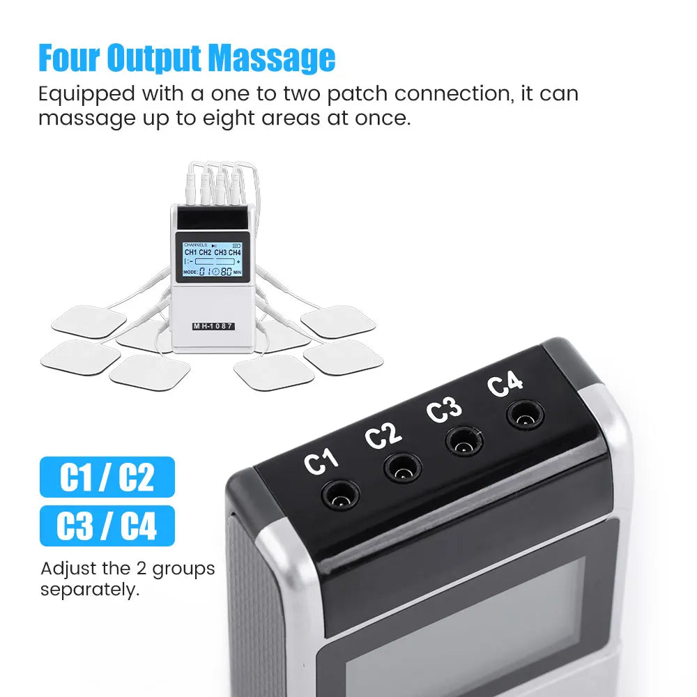 8 Electrode Pads 15 Mode EMS Tens Device Acupuncture Massage Machine Pulse Electrostimulator Electric Body Massager Apparatus Beauty World Shop