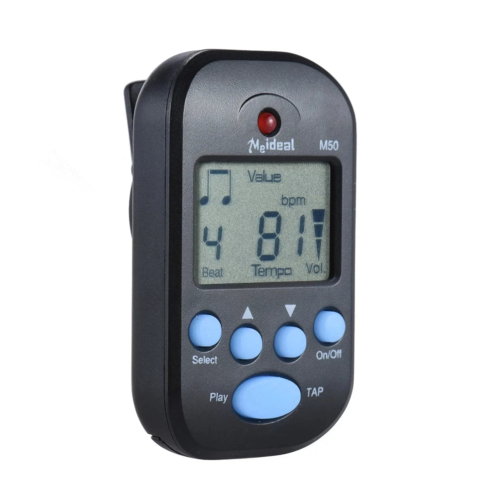 M50 Professional LCD Digital Metronome for Guitar Violin Bass - Rhythm Metronome for Stringed Instrument Players Beauty World Shop