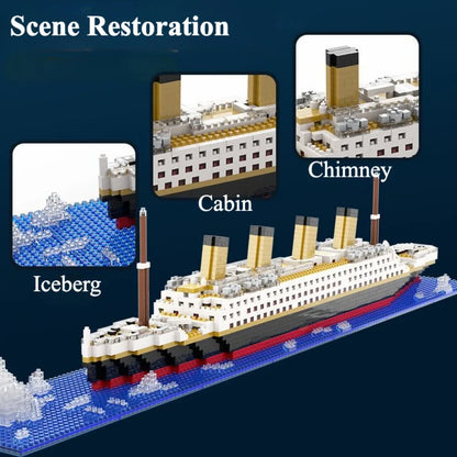 4000+Pcs Titanic Model Cruise Ship Building Blocks MOC Boat Bricks Collection DIY Construction Toys for Children Gift Beauty World Shop