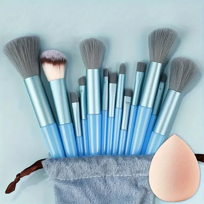 Professiona 13PCS Makeup Brushes Set Foundation Eyeshadow Blush Powder Blending Soft Fluffy Cosmetic Full Set Female Makeup Tool Beauty World Shop