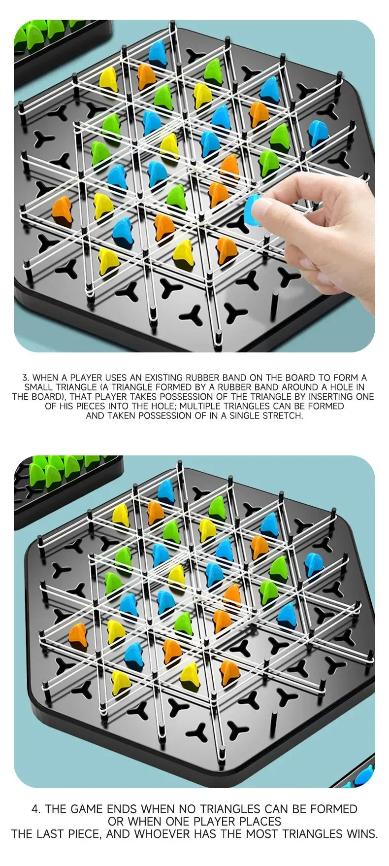 Chain Triangle Chess Splendor Duel Board Game Strategy Game for Kids and Adults Fun Family Game Logic Chess Track Tables Game Beauty World Shop