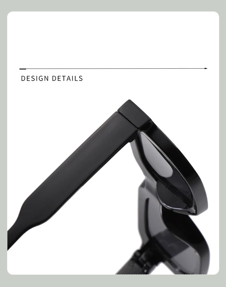 New Retro Rectangular Frame Sunglasses - Fashionable Retro Sunglasses With Uv400 Protection3007 Beauty World Shop