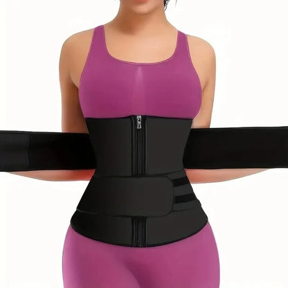 1pc Waist Trainer Slimming Body Shaper Fitness Belt Weight Loss Fat Burning Sport Girdle Sweat Trimmer Workout Cincher Shapewear Beauty World Shop