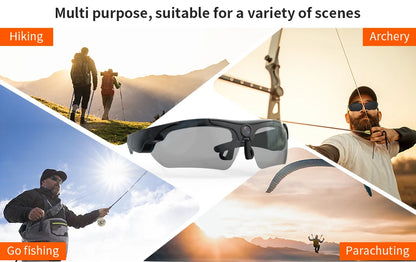 Wearable HD 1080P Camera Outdoor Cycling Glasses Polarized Lens Smart Camcorder Security Protection Video Record Smart Camera