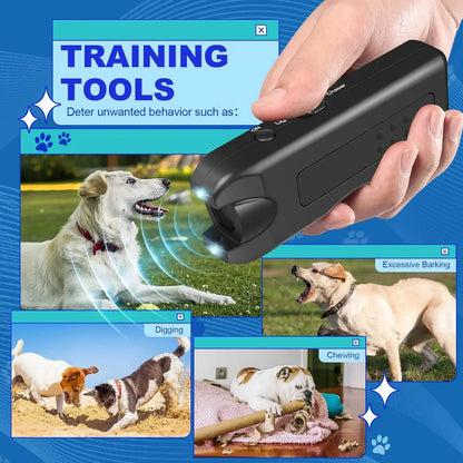 Dog Ultrasonic Repeller Pet Training Device Outdoor Deterrent Chaser Portable Anti-barking Device with LED to Repel Cats & Dogs Beauty World Shop