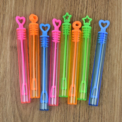 10-50pcs Colorful Bubble Soap Bottle Heart Wand Empty Tube Kids Birthday Party Favors Pinata Filler Toys Wedding Gifts for Guest Beauty World Shop