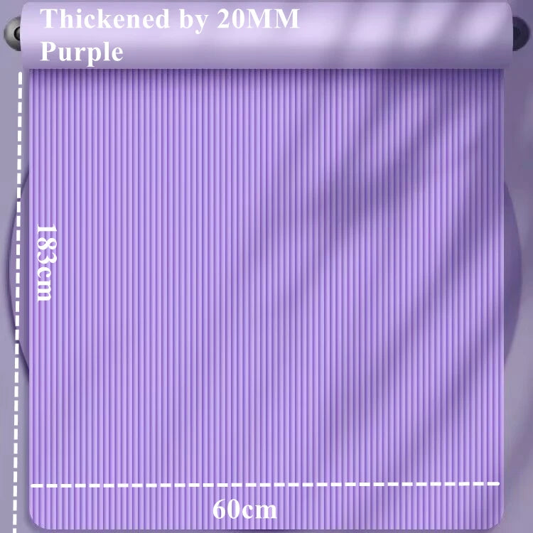 20MM 183×60cmThick Yoga Mats Anti-slip Sport Fitness Mat Blanket for Exercise Yoga and Pilates Gymnastics Mat Fitness Equipment Beauty World Shop