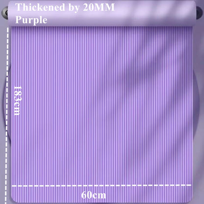 20MM 183×60cmThick Yoga Mats Anti-slip Sport Fitness Mat Blanket for Exercise Yoga and Pilates Gymnastics Mat Fitness Equipment Beauty World Shop