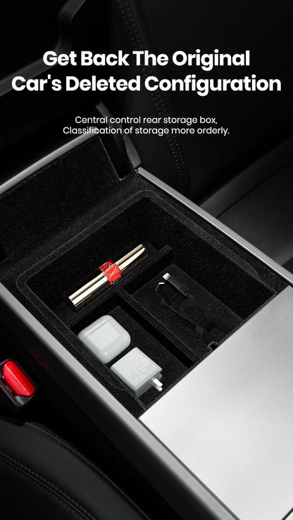 YZ For Tesla Model 3 Highland 2024 Model Y Juniper 2025 Storage Box Center Armrest Hidden Box Cup Holder Organizer Accessories Beauty World Shop