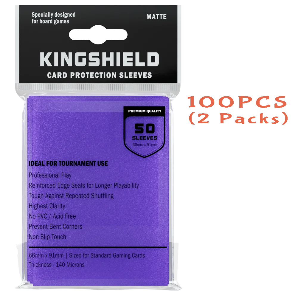 100PCS Matte Colorful Standard Size Card Sleeves TCG Trading Cards Protector Tarot Shield Board Games Cover PKM 66x91mm Beauty World Shop