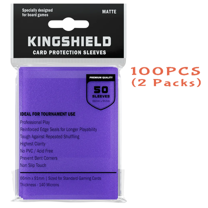 100PCS Matte Colorful Standard Size Card Sleeves TCG Trading Cards Protector Tarot Shield Board Games Cover PKM 66x91mm Beauty World Shop