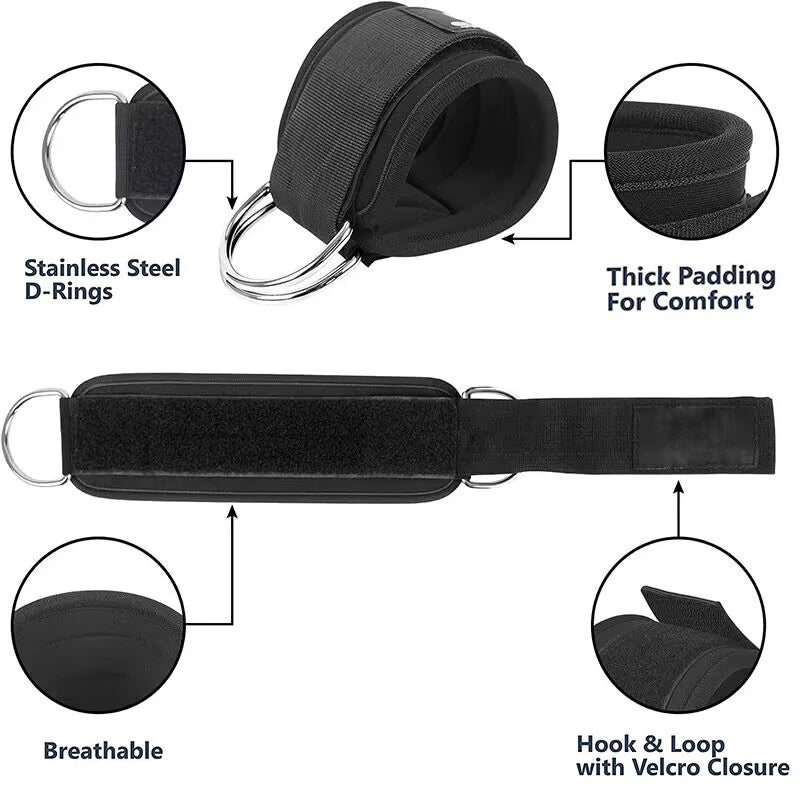 Ankle Straps Resistance Bands Set Fitness Workout Exercise Equipment Ankle Weight Yoga Elastic Fitness Band For Gym Man Woman Beauty World Shop