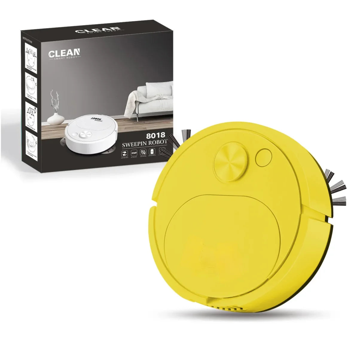 NEW USB Sweeping Robot Vacuum Cleaner Mopping 3 In 1 Smart Wireless 1500Pa Dragging Cleaning Sweep Floor for Home Office Beauty World Shop