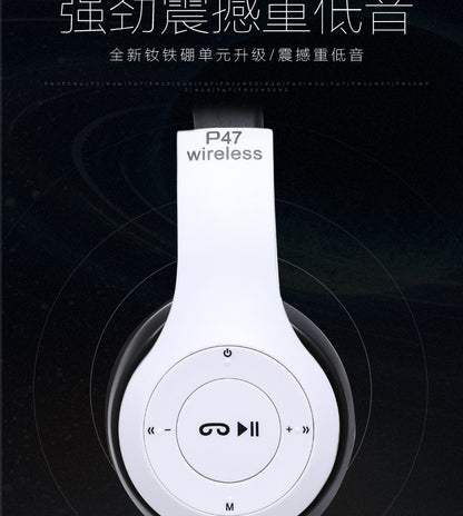 Stereo P47 Headset 5.0 Bluetooth Headset Folding Series Wireless Sports Game Headset for iPhone XiaoMi Beauty World Shop