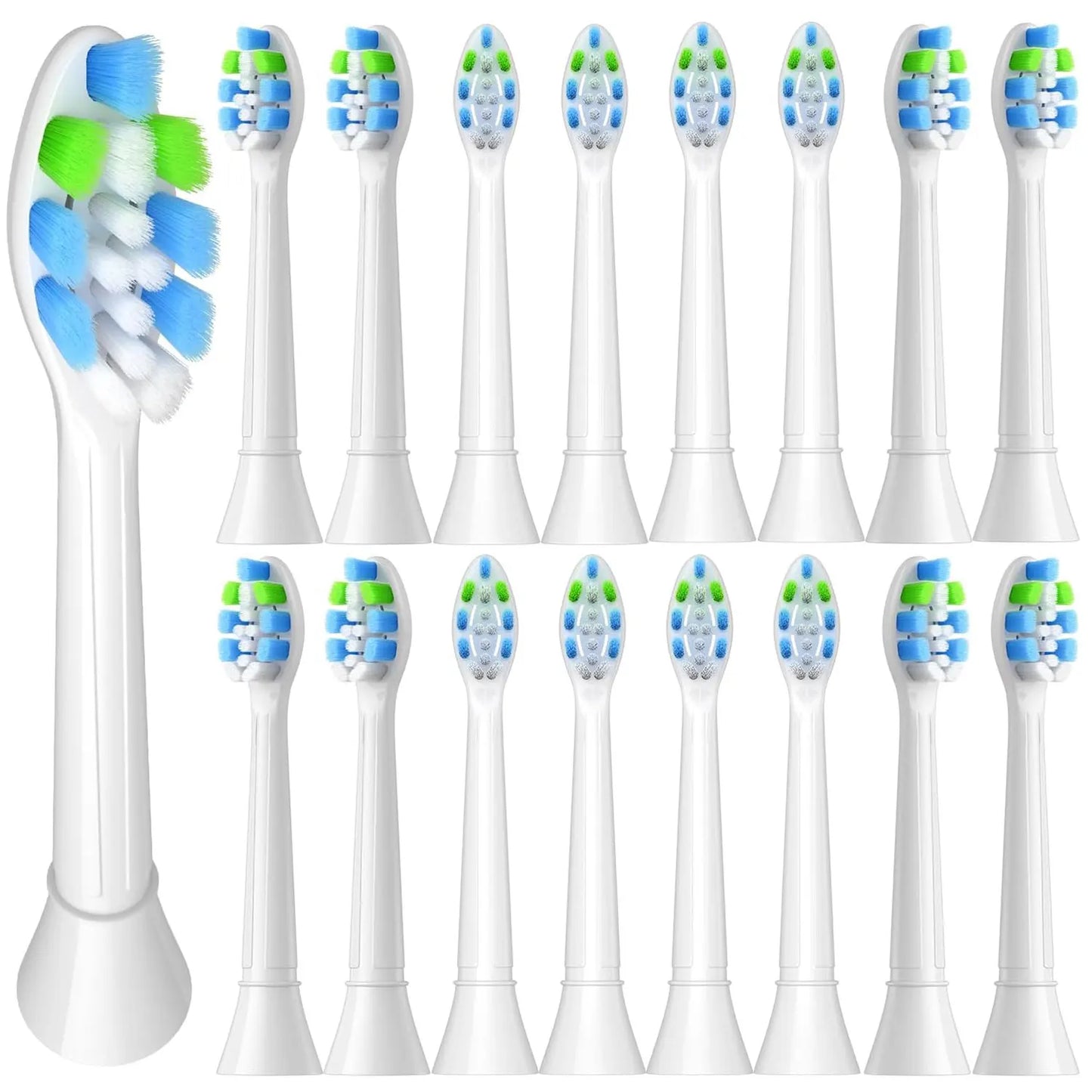 Toothbrush Heads Compatible with Philips Electric Toothbrush,Replacement Brush Heads Fit for 3100 4100 4300 5300 5500 6100 9000 Beauty World Shop