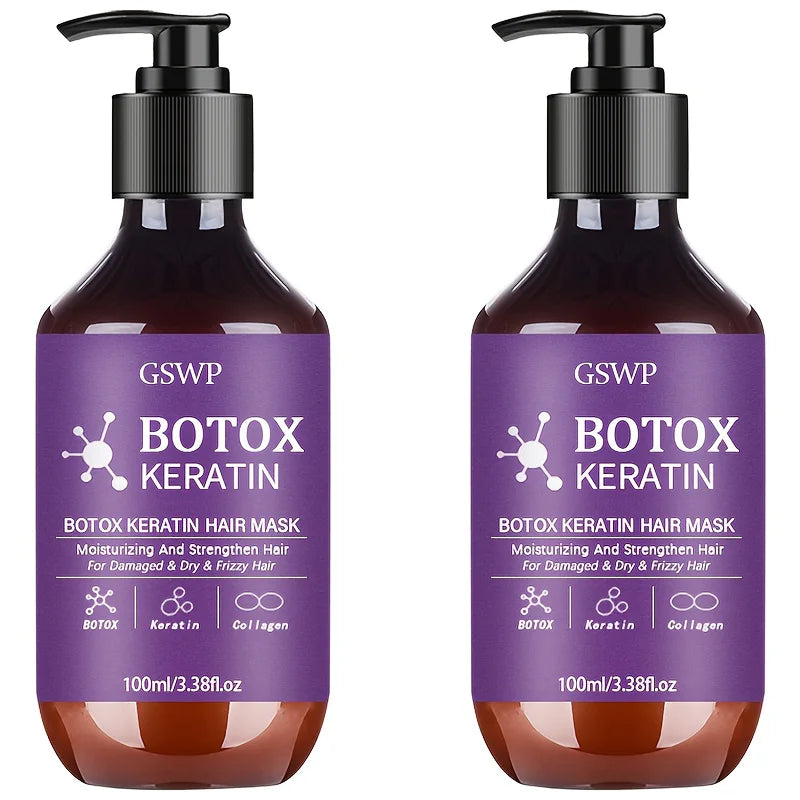 GSWP Botox Keratin Hair Mask, moisturizes and strengthens damaged hair, reduces frizz, split ends and tangles.100ml/200ml Beauty World Shop