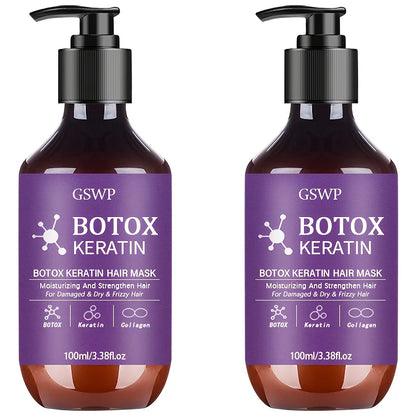 GSWP Botox Keratin Hair Mask, moisturizes and strengthens damaged hair, reduces frizz, split ends and tangles.100ml/200ml Beauty World Shop