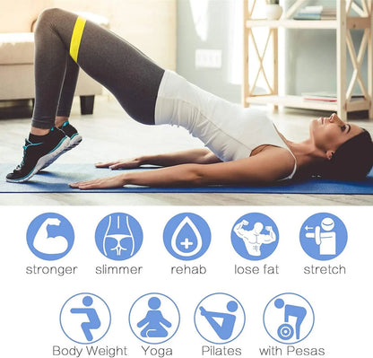 Different Resistance Bands Yoga Band Fitness Exercise Training Hip Tension Band Leg Squat Dance Elastic Loop Stretch Band Beauty World Shop