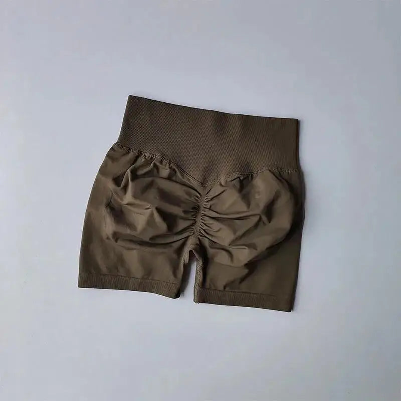 women's high-waisted hip-enhancing sport shorts, with waist shaping, slimming effect, quick-drying hip, three-point fit leggings Beauty World Shop