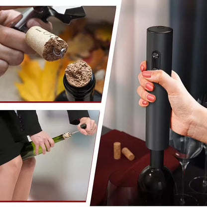 Electric Automatic Red Wine Opener Set Multifunction Wine Stopper, Wine Pourer, Electric Bottle Opener Gift Set for ins Style Beauty World Shop