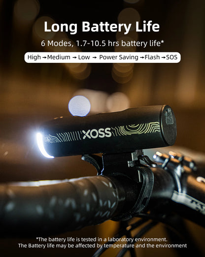 XOSS 200-3000 Lm Bike Light XL1200 Headlight Waterproof Rechargeable Front Lamp Bicycle Light Aluminum Ultralight Flashlight Beauty World Shop