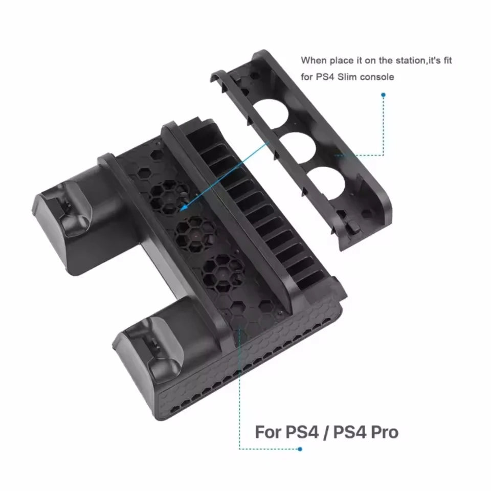 Stand Fan For Support Sony Play Station PS4 Pro Slim Console Playstation PS 4 Game Controller Cooler Accessories Cooling Control Beauty World Shop
