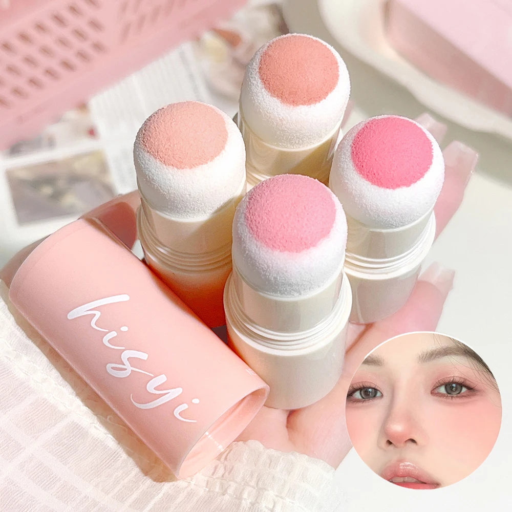 HISYI Yunrou Soft Fog Blush Stick - Energetic and Bouncy, Korean Style, Brightening, Dual-Use for Lips and Cheeks Beauty World Shop