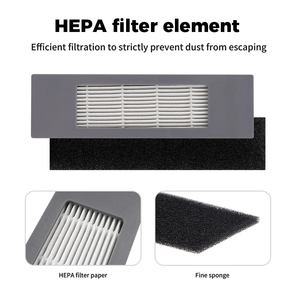 Accessories For ECOVACS Deebot T8 AIVI N8 Pro AIVI N9 N10 N10 Plus Side Brush,Main Brush,  Filter, Dust Bag,Hepa Filter Beauty World Shop