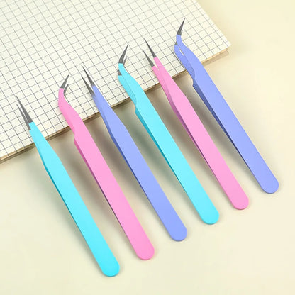 2pcs Tweezers Creative Macaroon Color Clip for DIY Decroative Journal Diary Scrapbook Sticker Tool Back To School Student Supply Beauty World Shop