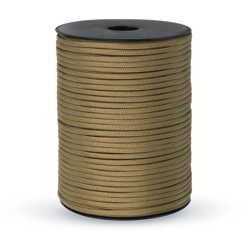 100M 550 Military Standard 9-Core Paracord Rope 4mm Outdoor Parachute Cord Survival Umbrella Tent Lanyard Strap Beauty World Shop