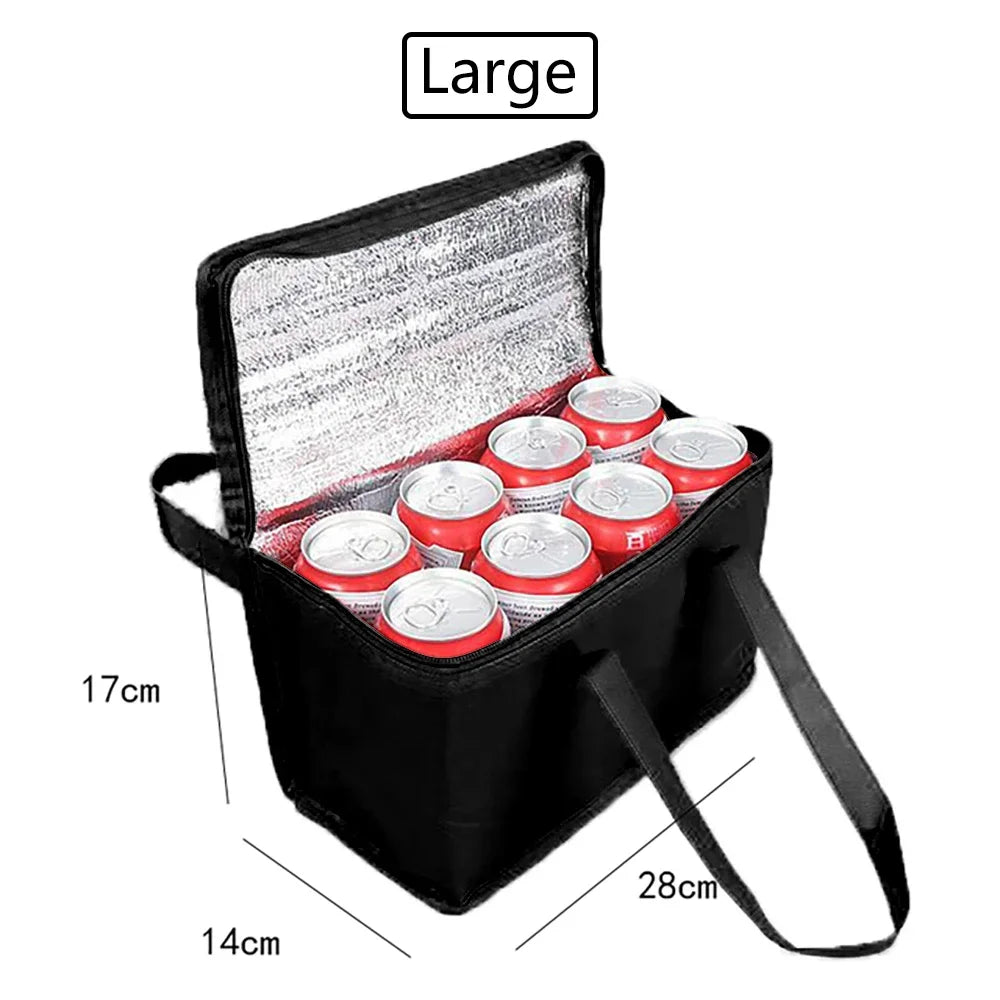 Portable Lunch Cooler Bag Folding Insulation Picnic Ice Pack Food Thermal Bag Drink Carrier Insulated Bags Beer Delivery Bag Beauty World Shop