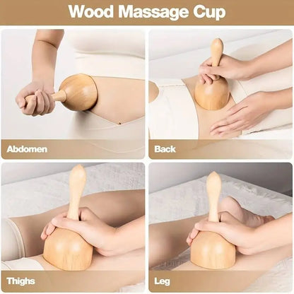 Wooden Massage Roller Tool Set, Wood Massage Kit, Manual Massage Tool for Body Massage Gua Sha Set, for Back,Legs,Neck Beauty World Shop
