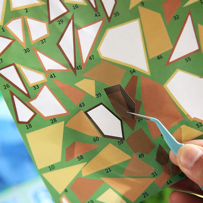 Mr Paper 12pcs/bag Sticker Book Students' Handmade 3D Geometric Collage DIY Stickers Early Educational Stickers For Journal Beauty World Shop