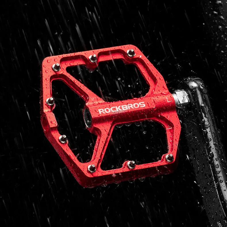 ROCKBROS MTB Cycling Ultralight Pedal Bike Bicycle Sealed DU Bearing Pedals Aluminum Alloy CRMO Non-slip Cleat Bike Part Pedals Beauty World Shop