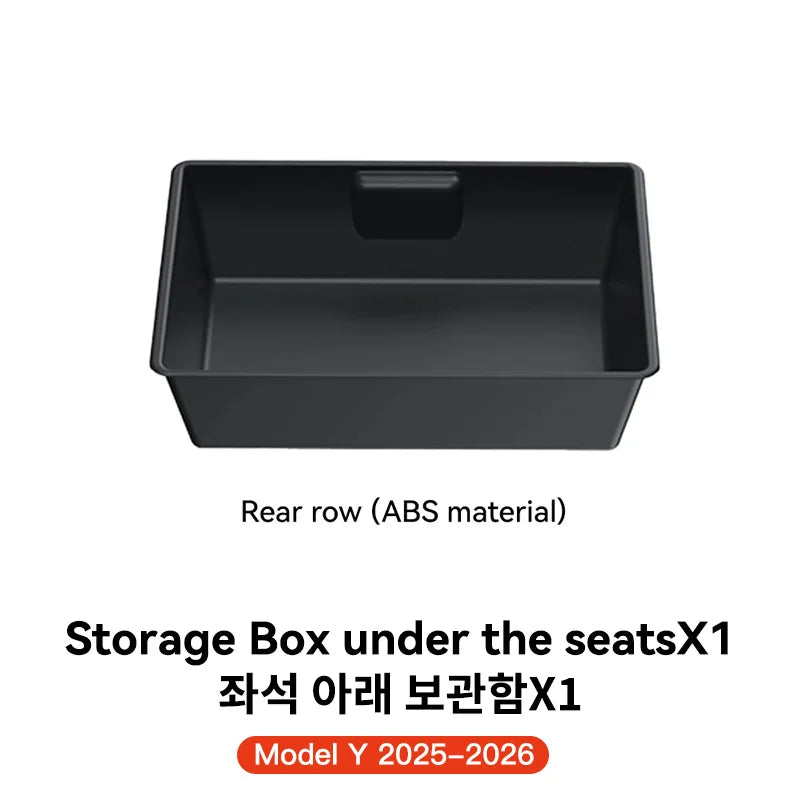 YZ For Tesla Model Y Juniper 2026 Underseat Storage Box Seats Drawer TPE Hidden Storage Tray Push Pull Car Organizer Accessories Beauty World Shop