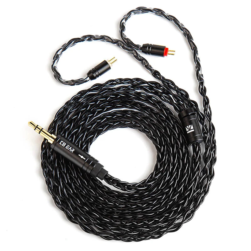 KBEAR ST12plus Earphone Cable 2m 8 Core 4N OFC Silver-plated Upgraded Cable 3.5/4.4mm MMCX/0.78mm 2Pin for CCZ KB03 KS1 Beauty World Shop