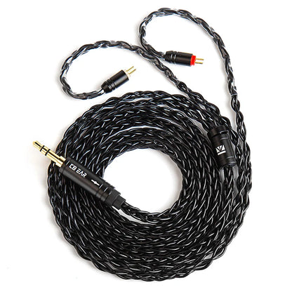 KBEAR ST12plus Earphone Cable 2m 8 Core 4N OFC Silver-plated Upgraded Cable 3.5/4.4mm MMCX/0.78mm 2Pin for CCZ KB03 KS1 Beauty World Shop