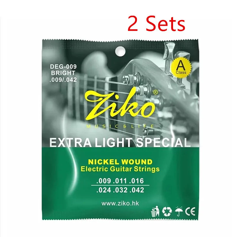 ZIKO DEG-009 Electric Guitar Strings Steel Core Surface Coating Nickel Extra Light Special Musical Instrument Accessorie Parts Beauty World Shop