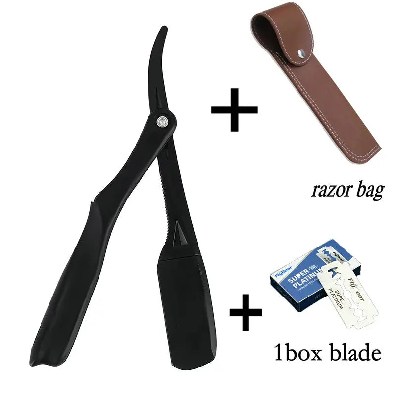 Professional Manual Shaver Straight Edge Plastic Barber Razor Folding Shaving Beard Cutter Straight Razor Wholesale Beauty World Shop