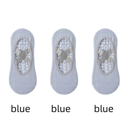 1/ 3Pair Professional Women Yoga Sock Silicone Anti-slip Ballet Pilates Socks Women Backless Breathable Bandage Yoga Sport Socks Beauty World Shop