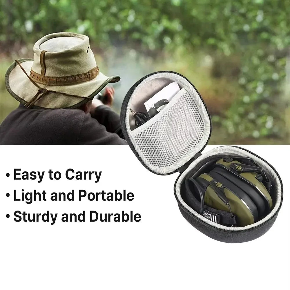 YHKEMA Hard Storage Travel Case for HL Impact Sport Sound Amplification Electronic Shooting Earmuff