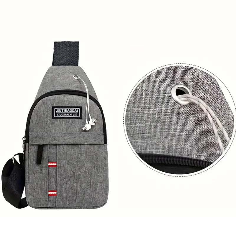 Men's and women's adjustable breast pockets, single-shoulder diagonal cross Oxford fabric breast pockets Beauty Fashion