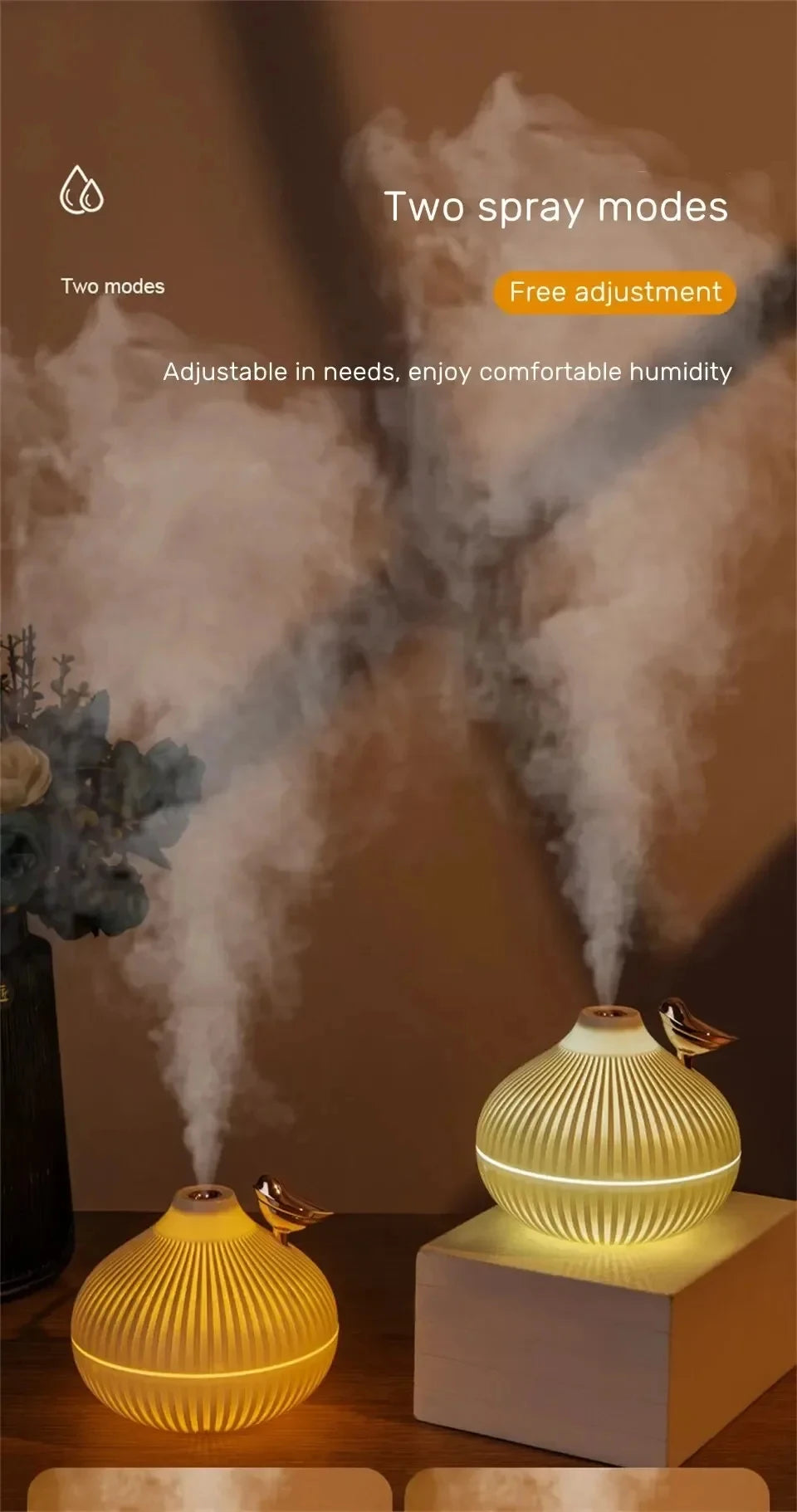 Humidifier Scented  Creative Onion Shape Can Do Night Light Quiet Sleep Desktop Office Air Conditioning Room Water Supply USB ﻿ Beauty World Shop