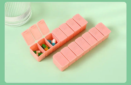 Weekly Pill Box Travel Medicine Storage Pill Case Organizer Drug Container Tablet Dispenser Plastic Independent Lattice Beauty World Shop
