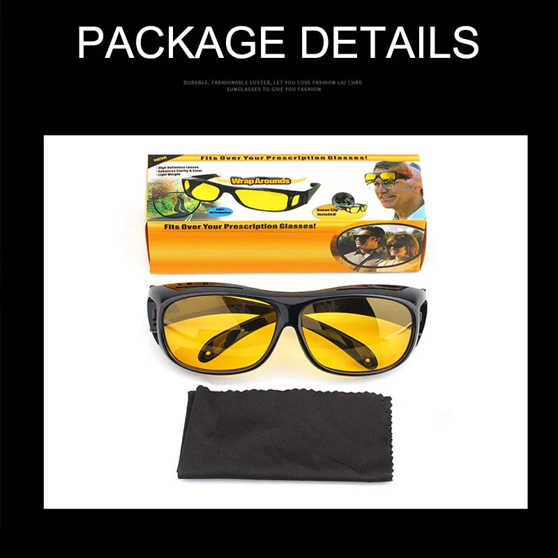 Drivers Goggles Interior Accessory Protective Gears Sunglasses Night Vision Glasses Anti Glare Car Driving Glasses 2024 NEW Beauty World Shop