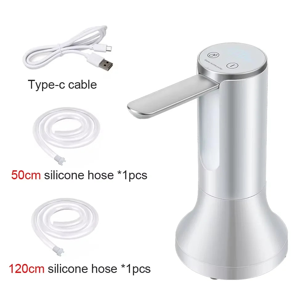 Electric Water Gallon Bottle Pump Automatic Water Dispenser Pump 19 Liters Foldable Desktop Water Bottle Pump USB Rechargeable Beauty World Shop
